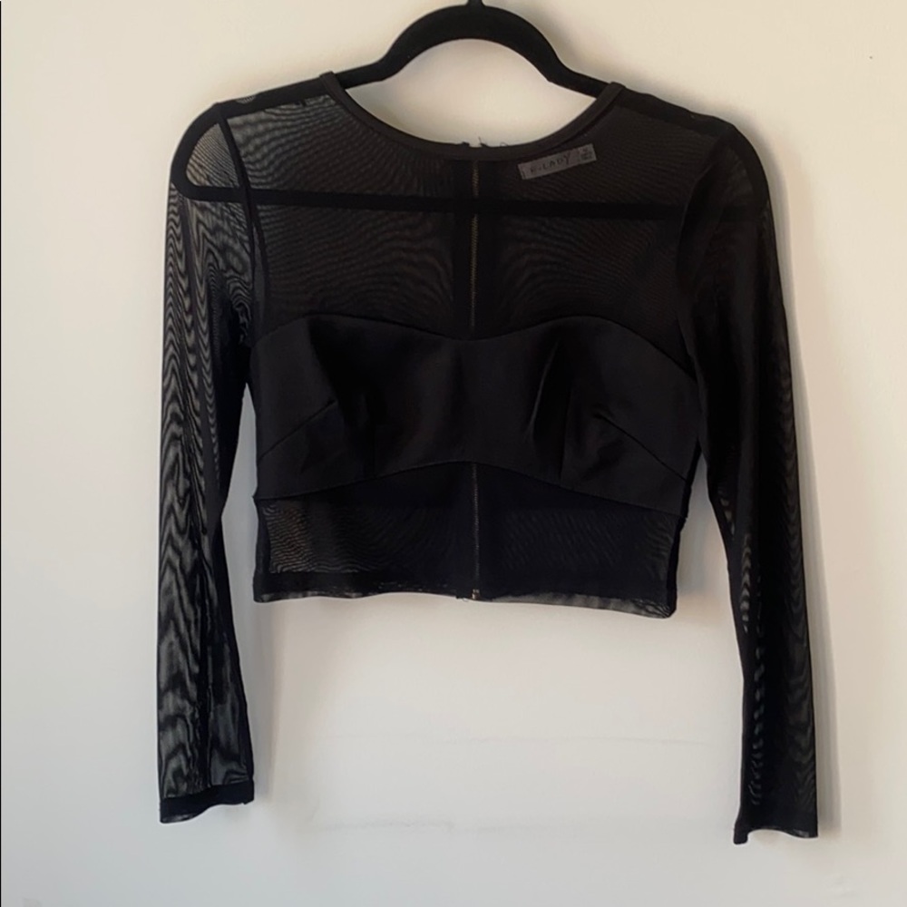 NWOT LF Long Sleeve Mesh Top - Picture 5 of 7